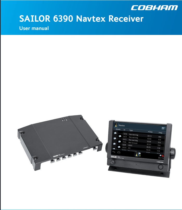 SAILOR 6390 Navtex Receiver + SAILOR 6004 Control Panel